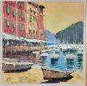 Day in Portofino 2006 - Framed Embellished Giclee on Canvas Limited Edition Print by Marko Mavrovich - 0