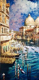 Morning on the Canal 2005 Embellished - Huge - Venice, Italy  Limited Edition Print - Marko Mavrovich