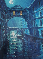Blue Moon Over Venice Embellished AP 2006 - Italy Limited Edition Print by Marko Mavrovich - 0