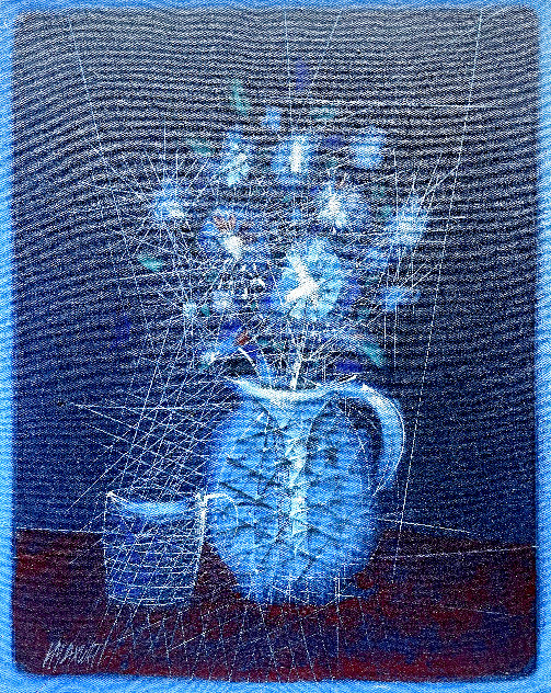 Midnight Flowers 21x17 Original Painting by Paul Maxwell
