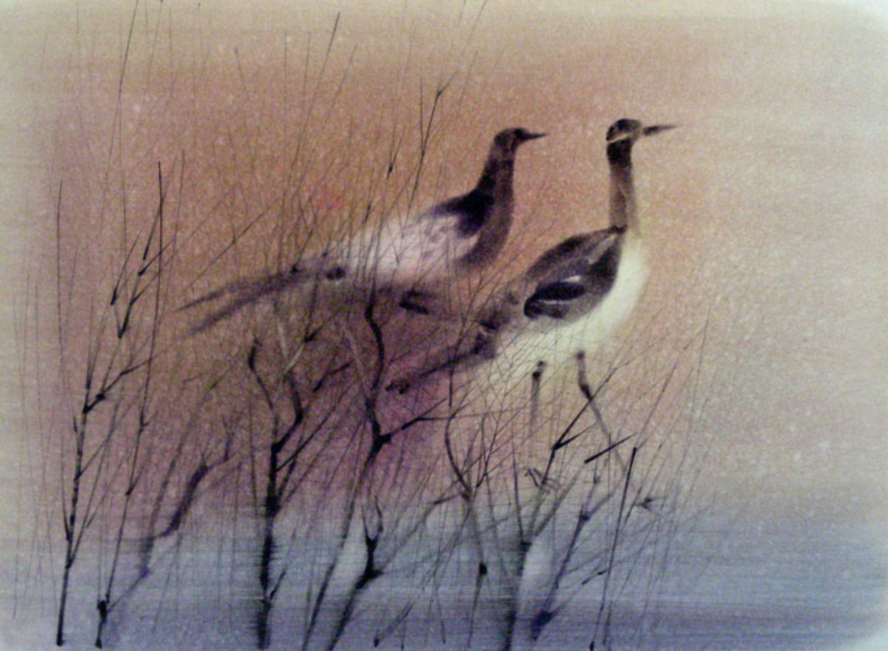 Untitled Birds 1966 21x28 Original Painting by Paul Maxwell Untitled Birds 1966 21x28 Original Painting by Paul Maxwell