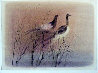 Untitled Birds 1966 21x28 Original Painting by Paul Maxwell - 1