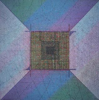 Pyramid 1987 36x36 Original Painting - Paul Maxwell Pyramid 1987 36x36 Original Painting - Paul Maxwell