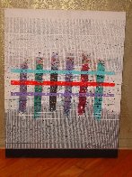 Fence/red Bar/red Raddle 1993 40x25 Original Painting by Paul Maxwell - 1 Fence/red Bar/red Raddle 1993 40x25 Original Painting by Paul Maxwell - 1
