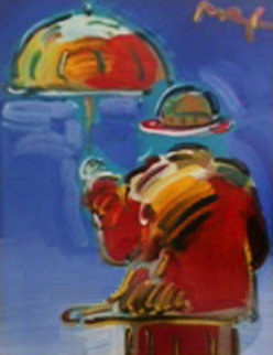 Umbrella Man on Blue Ver I #1 Unique 2004 Works on Paper (not prints) - Peter Max Umbrella Man on Blue Ver I #1 Unique 2004 Works on Paper (not prints) - Peter Max