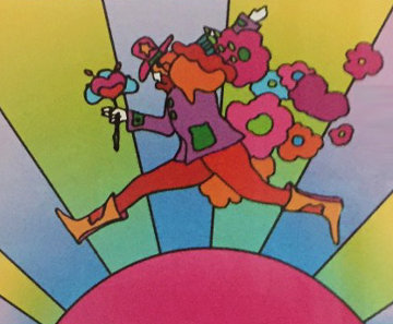 Jumping Man Limited Edition Print - Peter Max Jumping Man Limited Edition Print - Peter Max