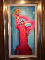 Statue of Liberty Unique 2006 36x60 Original Painting by Peter Max - 2 Statue of Liberty Unique 2006 36x60 Original Painting by Peter Max - 2
