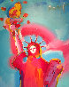 Statue of Liberty Unique 2006 36x60 Original Painting by Peter Max - 0