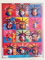 Liberty And Justice For All 2001 Unique Works on Paper (not prints) by Peter Max - 1 Liberty And Justice For All 2001 Unique Works on Paper (not prints) by Peter Max - 1