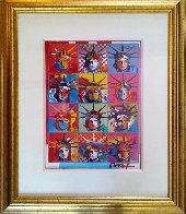 Liberty And Justice For All 2001 Unique Works on Paper (not prints) by Peter Max - 2 Liberty And Justice For All 2001 Unique Works on Paper (not prints) by Peter Max - 2