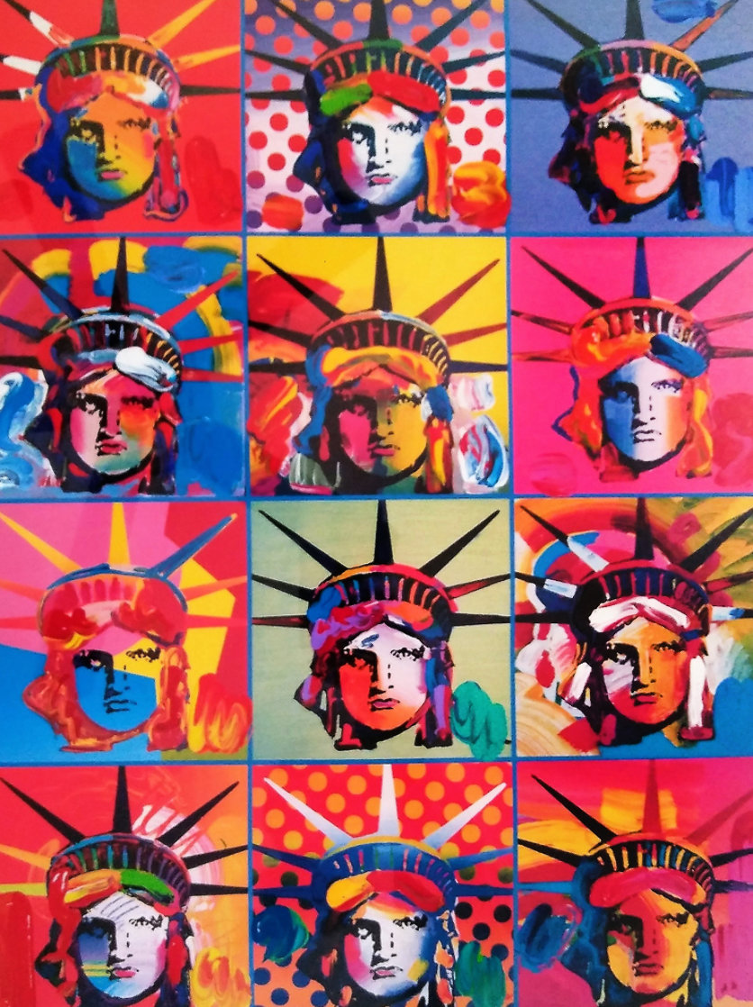 Liberty And Justice For All  2001 Unique Works on Paper (not prints) by Peter Max