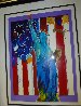 United We Stand II Unique 2005 24x18 Works on Paper (not prints) by Peter Max - 1