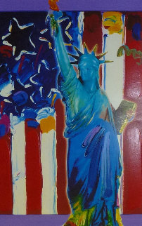 United We Stand II Unique 2005 24x18 Works on Paper (not prints) - Peter Max United We Stand II Unique 2005 24x18 Works on Paper (not prints) - Peter Max