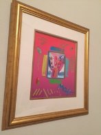 Angel with Heart Collage, Ver II 1998 14x12 Works on Paper (not prints) by Peter Max - 1 Angel with Heart Collage, Ver II 1998 14x12 Works on Paper (not prints) by Peter Max - 1