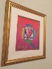 Angel with  Heart Collage, Ver II 1998 14x12 Works on Paper (not prints) by Peter Max - 1