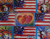 4 Liberties Patriotic Series Unique 16x19 Works on Paper (not prints) by Peter Max - 0