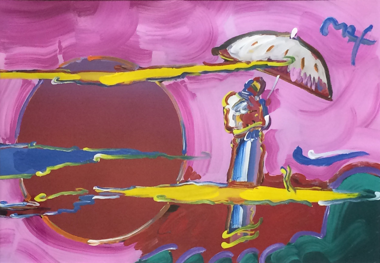 New Moon Unique 2006 39x51 Super Huge Works on Paper (not prints) by Peter Max New Moon Unique 2006 39x51 Super Huge Works on Paper (not prints) by Peter Max