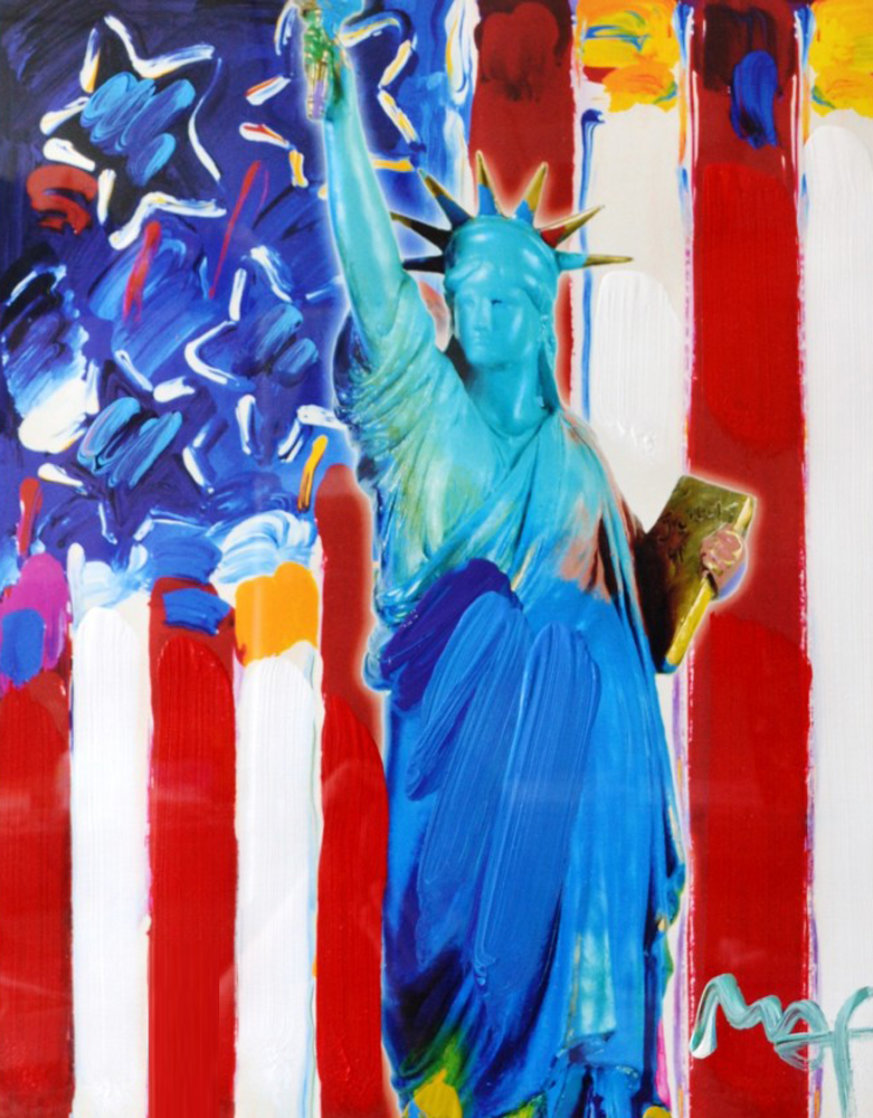 United We Stand II Unique 2005 24x28 Works on Paper (not prints) by Peter Max