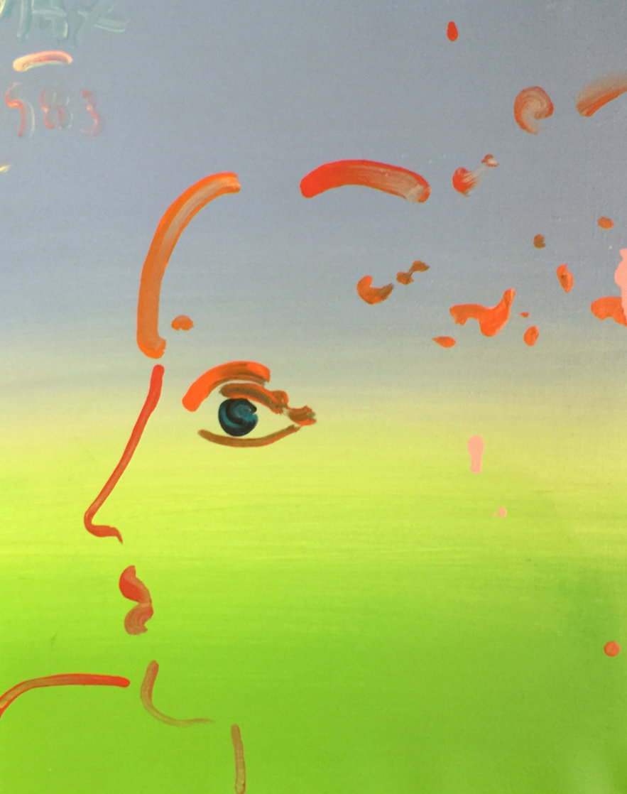 Pop Art Profile Unique1983 22x18 Original Painting by Peter Max Pop Art Profile Unique1983 22x18 Original Painting by Peter Max