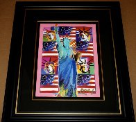 God Bless America III - With Five Liberties Unique 2005 39x33 Works on Paper (not prints) by Peter Max - 2 God Bless America III - With Five Liberties Unique 2005 39x33 Works on Paper (not prints) by Peter Max - 2