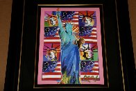 God Bless America III - With Five Liberties Unique 2005 39x33 Works on Paper (not prints) by Peter Max - 3 God Bless America III - With Five Liberties Unique 2005 39x33 Works on Paper (not prints) by Peter Max - 3