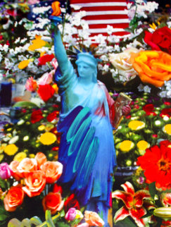 Land of the Free Home of the Brave II Unique 2005 39x33 Works on Paper (not prints) - Peter Max Land of the Free Home of the Brave II Unique 2005 39x33 Works on Paper (not prints) - Peter Max