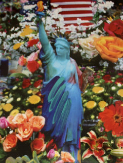 Land of the Free Home of the Brave II Unique 2005 39x33 Works on Paper (not prints) - Peter Max Land of the Free Home of the Brave II Unique 2005 39x33 Works on Paper (not prints) - Peter Max