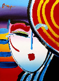 Deco Lady 2002 48x36 Original Painting - Peter Max Deco Lady 2002 48x36 Original Painting - Peter Max