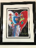 Angel With Heart (On Black) 2000 25x17 Works on Paper (not prints) by Peter Max - 1