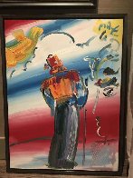 Monk With Profile 1990 40x30 Super Huge Original Painting by Peter Max - 1 Monk With Profile 1990 40x30 Super Huge Original Painting by Peter Max - 1