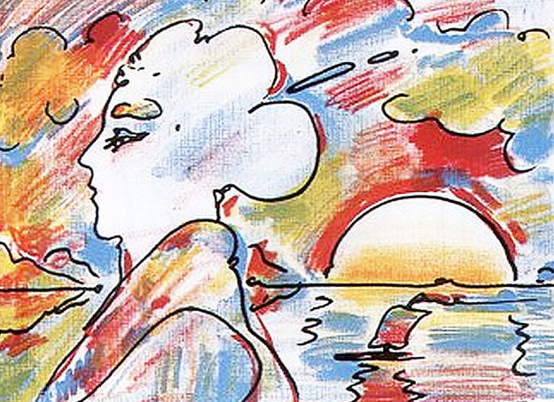 At the Lake PP 1980 Limited Edition Print by Peter Max At the Lake PP 1980 Limited Edition Print by Peter Max