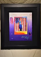 United We Stand 2005  Unique 28x32 Works on Paper (not prints) by Peter Max - 2