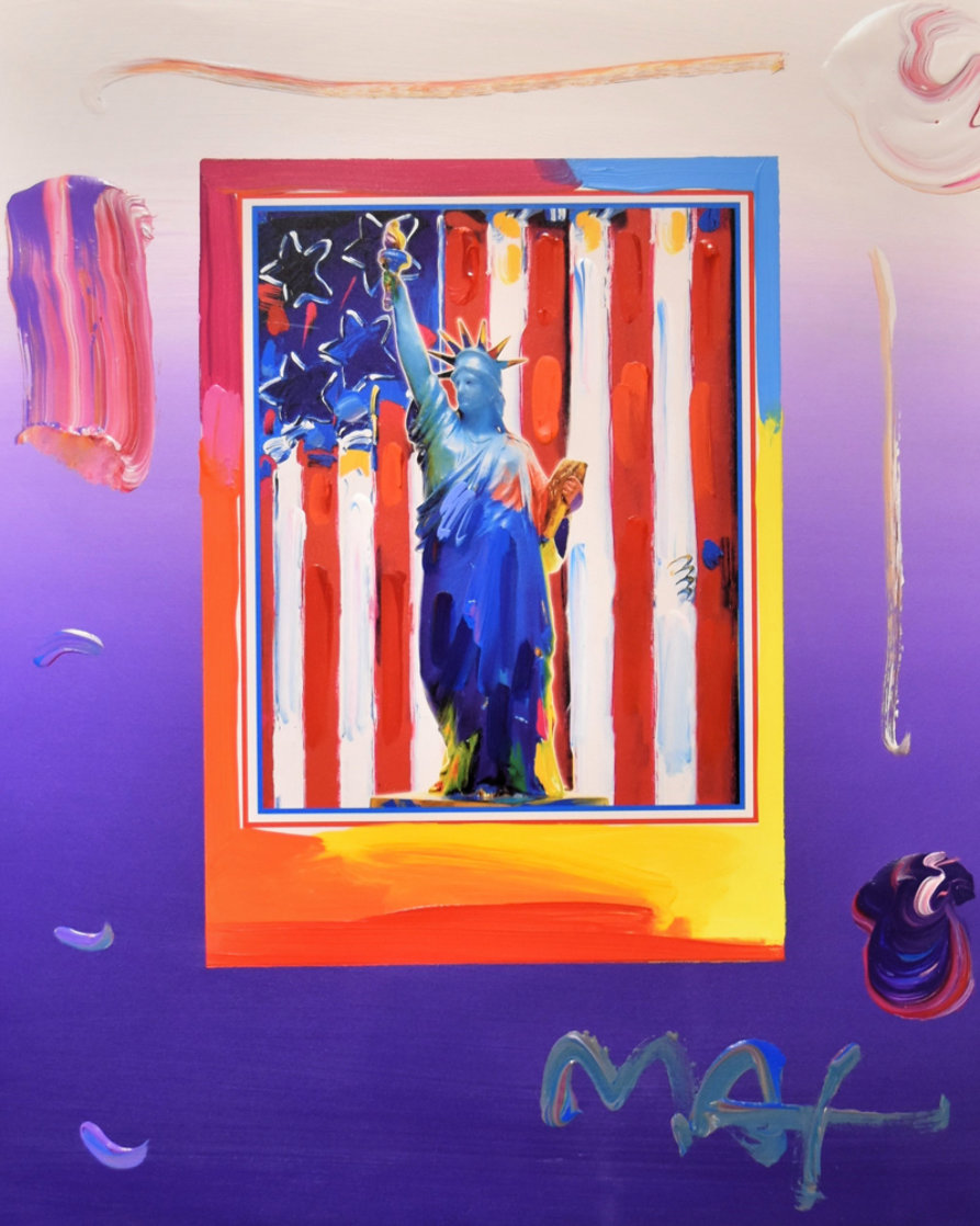 United We Stand 2005 Unique 28x32 Works on Paper (not prints) by Peter Max United We Stand 2005 Unique 28x32 Works on Paper (not prints) by Peter Max