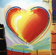 Love Heart 40x40 Original Painting by Peter Max - 4 Love Heart 40x40 Original Painting by Peter Max - 4