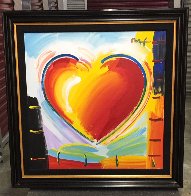 Love Heart 40x40 Original Painting by Peter Max - 2 Love Heart 40x40 Original Painting by Peter Max - 2