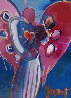 Angel With Heart Unique 2000 28x21 Works on Paper (not prints) by Peter Max - 0