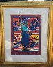 God Bless America - With Five Liberties Unique 2001 38x32 Works on Paper (not prints) by Peter Max - 1