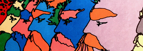 Five Faces - Vintage Limited Edition Print - Peter Max