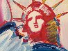 Statue of Liberty  Unique  72x42 Huge Mural Size  Original Painting by Peter Max - 2