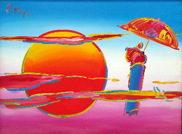 New Moon II 33x43 Original Painting - Peter Max New Moon II 33x43 Original Painting - Peter Max