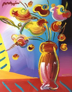 Vase of Flowers 2002 34x30 Works on Paper (not prints) - Peter Max Vase of Flowers 2002 34x30 Works on Paper (not prints) - Peter Max