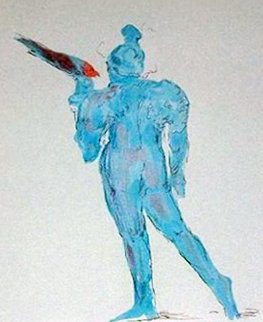 Circus Performer With Bird 1976 (Vintage) Limited Edition Print - Peter Max Circus Performer With Bird 1976 (Vintage) Limited Edition Print - Peter Max