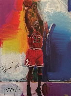 Last Shot (Michael Jordan) dual signature 1999 Limited Edition Print by Peter Max - 0 Last Shot (Michael Jordan) dual signature 1999 Limited Edition Print by Peter Max - 0