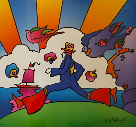 Cosmic Runner 2000 Limited Edition Print - Peter Max