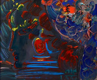 Beauty Profile 1990 33x29 Original Painting by Peter Max - 0 Beauty Profile 1990 33x29 Original Painting by Peter Max - 0