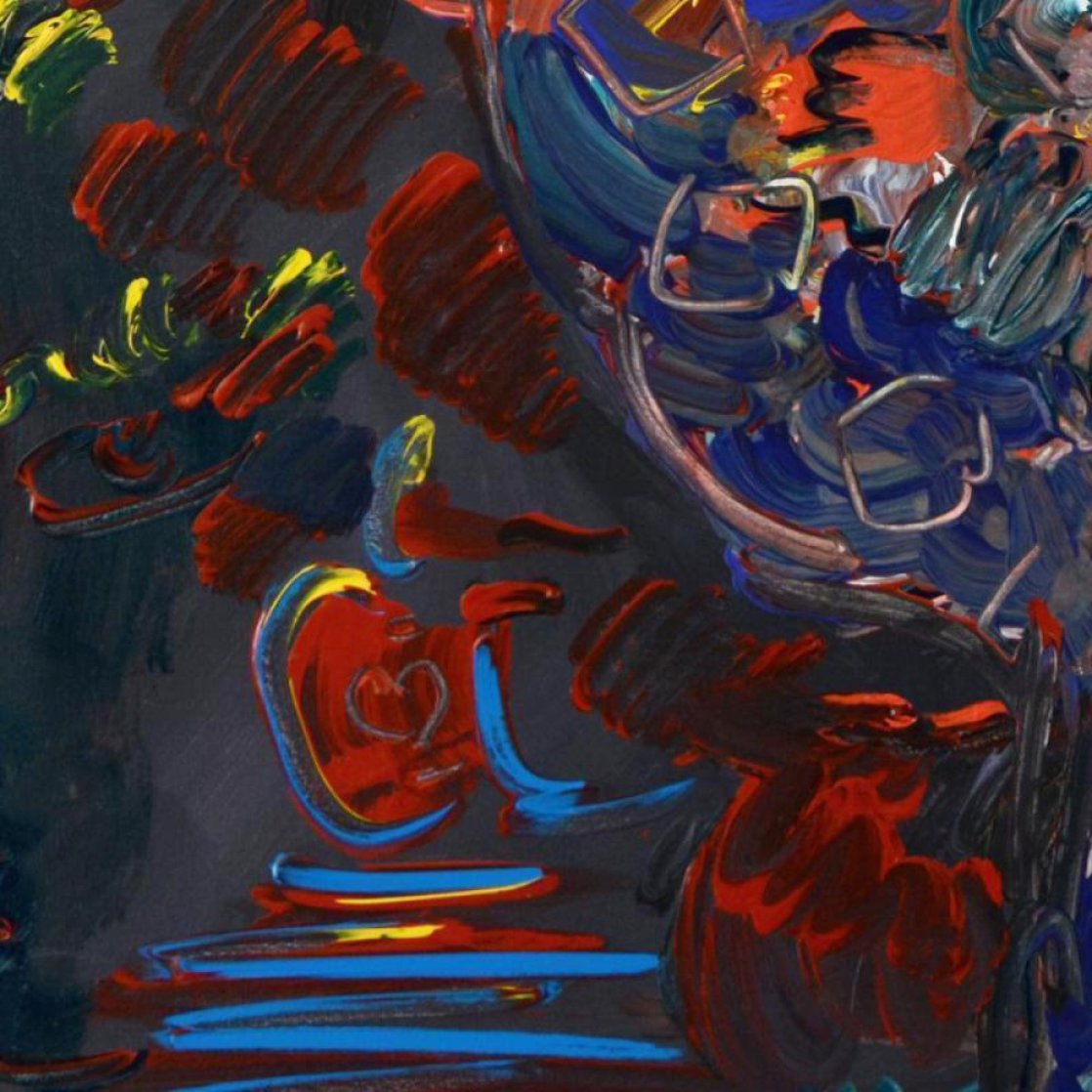 Beauty Profile 1990 33x29 Original Painting by Peter Max Beauty Profile 1990 33x29 Original Painting by Peter Max