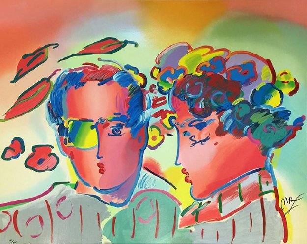 Zero in Love 1990 Limited Edition Print by Peter Max Zero in Love 1990 Limited Edition Print by Peter Max