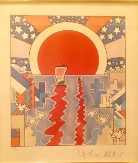 Sailing New Worlds 1976 Limited Edition Print - Peter Max Sailing New Worlds 1976 Limited Edition Print - Peter Max
