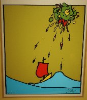 Little Sailboat AP 1974 (Vingage) Limited Edition Print by Peter Max - 2 Little Sailboat AP 1974 (Vingage) Limited Edition Print by Peter Max - 2