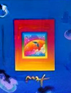 Angel With Clouds on Blend Unique 2008 27x31 Works on Paper (not prints) - Peter Max